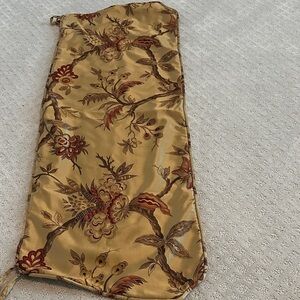 Floral Gold Satin bench seat cover